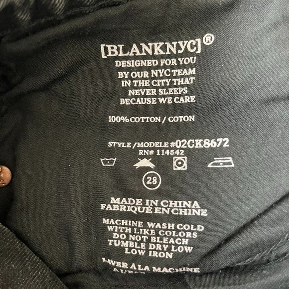 Blank NYC high rise black shorts Size 28 NWT - Picture 3 of 4